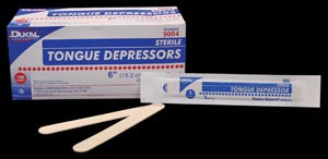 DUKAL Tongue Depressor, Senior, 6", Non-Sterile, 500 pc/bx, 10 bx/cs (48 cs/plt)