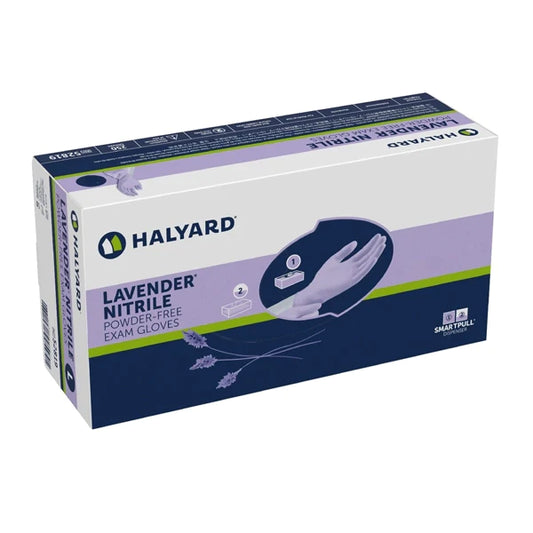 Halyard Lavender Nitrile Gloves, X-Small, Case of 2500