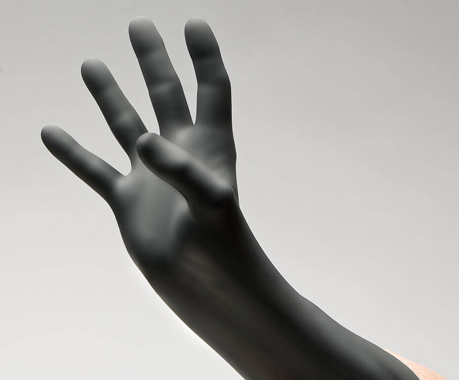 Innovative Black Wolf Latex Exam Gloves, Case of 1000