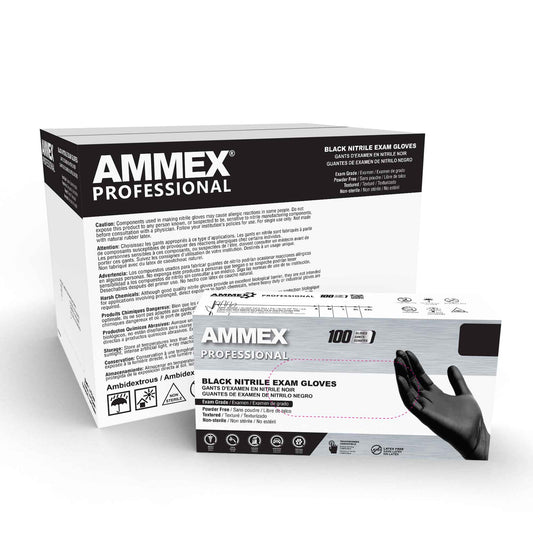 Ammex Professional Black Nitrile, Large
