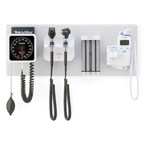 Welch Allyn Integrated Wall System, Macroview Otoscope, 117 LED, with Blood Pressure, SureTemp