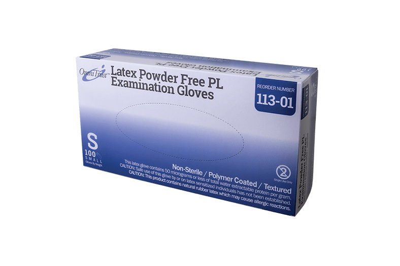 OmniTrust 113 Latex Powder Free Exam Gloves, Case of 1000