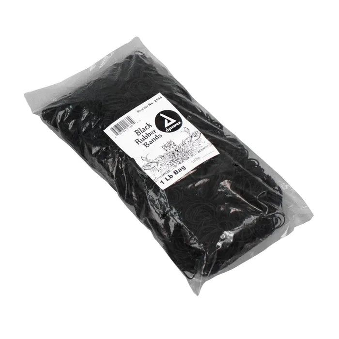 Dynarex Black Rubber Bands, Various Options