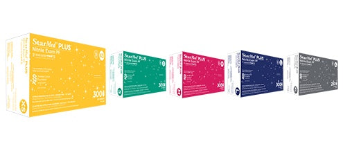 Sempermed Starmed Plus Nitrile Exam Glove, Case of 3000,