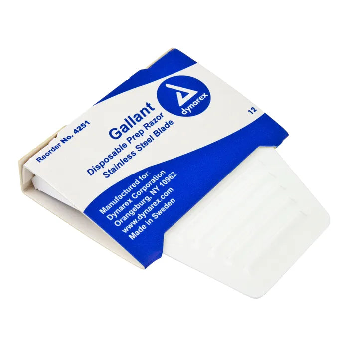 Dynarex Gallant Disposable Prep Razors, Case/250